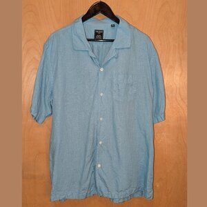 Todd Snyder x Baird McNutt, 100% Linen, Camp Collar, Button Down Shirt, Men XXL